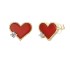 Red Heart Zircon Stud Earrings