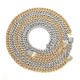 luxury gold-plated full studded cz diamond hiphop cuban chain necklace