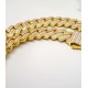 luxury gold-plated full studded cz diamond hiphop cuban chain necklace