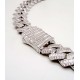 luxury gold-plated full studded cz diamond hiphop cuban chain necklace