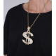 gold plated hiphop money iced out rapper pendant