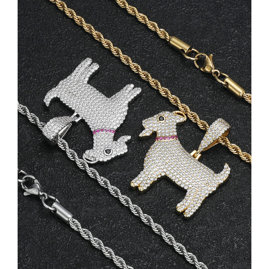 high quality hiphop iced  goat pendant