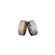 luxury triplex row full studded cz diamond gold plated ring