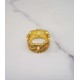 gold plated studded cz diamond ring