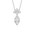 Horse eye zirconia ice flower cut necklace