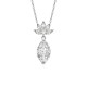 Horse eye zirconia ice flower cut necklace