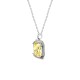 Yellow small octagonal zircon Pendant