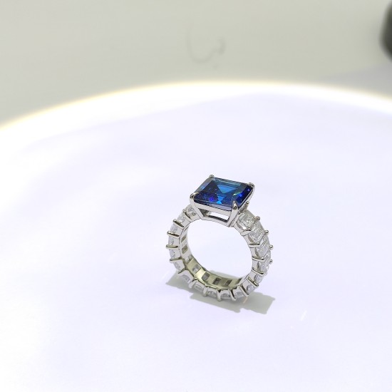 Simple Blue Square Ring