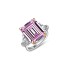 Square Pink Zirconium Ring