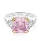 Square Pink Zirconium Ring