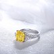 Square zircon ring