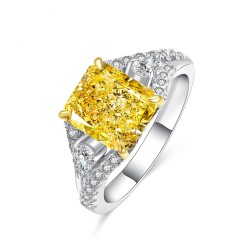 Square zircon ring