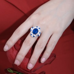 Blue Flower Ring